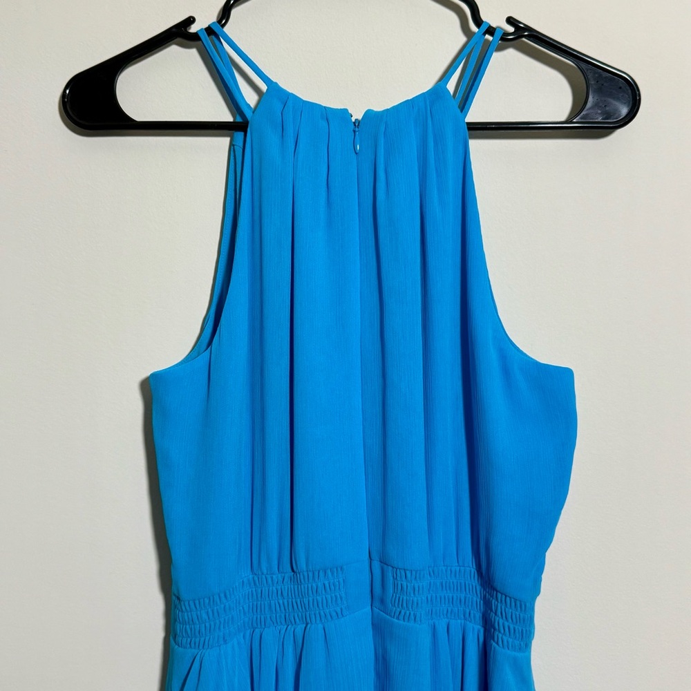 White House Black Market Blue High-Neck Sleeveless Dress, Size 6 - Picture 4 of 4